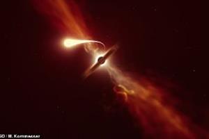 رصد لحظه کشته شدن یک ستاره توسط "اسپاگتی فضایی"