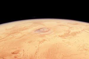 مریخ وارونه از زاویه دید مدارگرد "مارس اکسپرس"