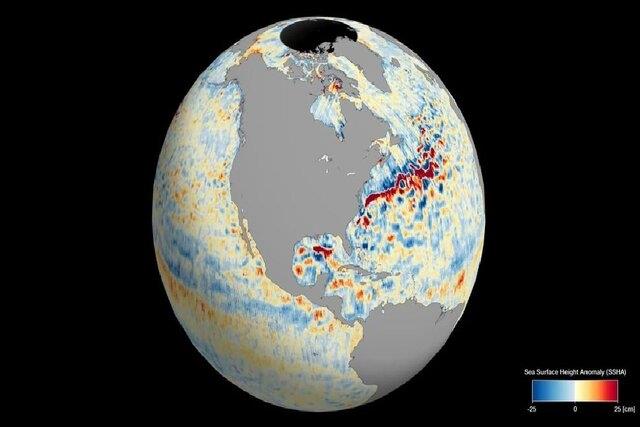 ساخت انیمیشن آب‌های زمین براساس داده‌های ماهواره ناسا