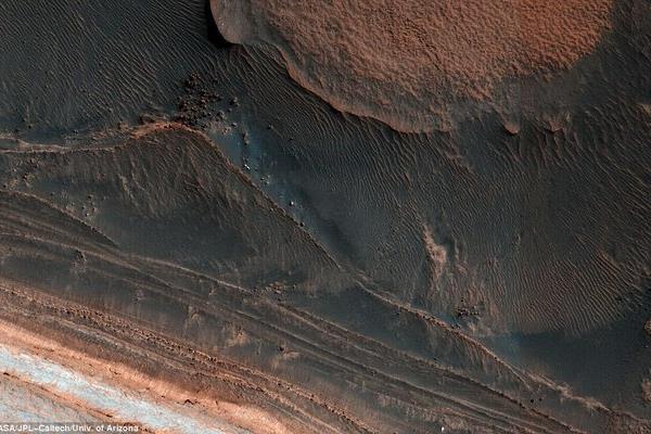 تغییر شکل سطح مریخ با بلوک‌های یخی